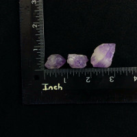 MeldedMind Set of 3 Phantom Amethyst Specimens Natural Purple Crystal 170806