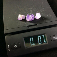 MeldedMind Set of 3 Phantom Amethyst Specimens Natural Purple Crystal 170813