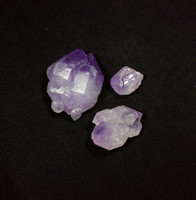 MeldedMind Set of 3 Phantom Amethyst Specimens Natural Purple Crystal 170814