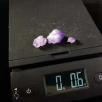 MeldedMind Set of 3 Phantom Amethyst Specimens Natural Purple Crystal 170814