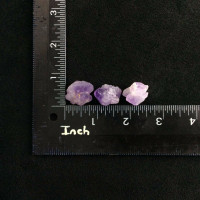 MeldedMind Set of 3 Phantom Amethyst Specimens Natural Purple Crystal 170803