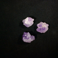 MeldedMind Set of 3 Phantom Amethyst Specimens Natural Purple Crystal 170803