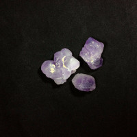 MeldedMind Set of 3 Phantom Amethyst Specimens Natural Purple Crystal 170810