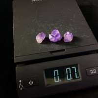 MeldedMind Set of 3 Phantom Amethyst Specimens Natural Purple Crystal 170811