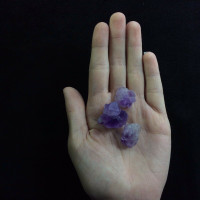 MeldedMind Set of 3 Phantom Amethyst Specimens Natural Purple Crystal 170811