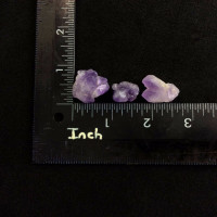MeldedMind Set of 3 Phantom Amethyst Specimens Natural Purple Crystal 170812