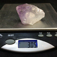 MeldedMind Natural Rough Amethyst Point 2.31in Brazil Purple Crystal #53