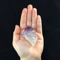 MeldedMind Natural Rough Amethyst Point 2.31in Brazil Purple Crystal #53