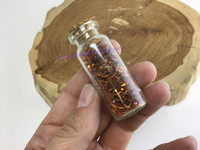 One (1) Red Brass Shavings Grains in 2.2in Bottle Orgone Artist Supply