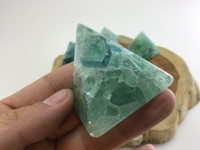 MeldedMind One (1) Polished Green Fluorite Pyramid 1.5 inch Natural Crystal 735