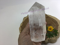 Natural Polished Clear White Quartz Crystal Obelisk 5.25in Tower Point Home 677