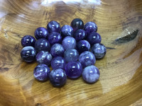 Mini Chevron Amethyst Crystal Spheres in 2 sizes 16-19 mm Purple White Violet