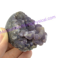 MeldedMind Grape Agate Egg Geode Botryoidal Natural Purple Grey Crystal 755