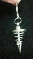 Silver Plated Vortex Pendulum-Metaphysical Crystal Healing Reiki