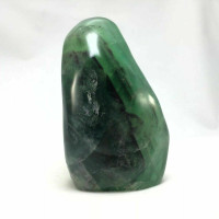 Polished Fluorite Freeform 181168-94mm Green Purple Sculpture Decor