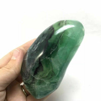 Polished Fluorite Freeform 181168-94mm Green Purple Sculpture Decor