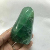 Polished Fluorite Freeform 181168-94mm Green Purple Sculpture Decor