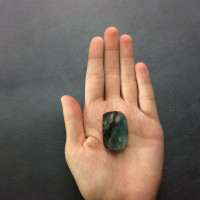 Polished Fluorite Crystal Specimen 170835 Palm Pocket Stone Piece