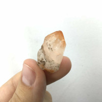 Natural Tangerine Hematite Quartz Crystal 180901-28mm  Minas Gerais Brazil