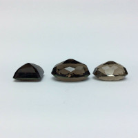 Three (3) Faceted Smoky Quartz Cabochon 170905 Gentle Harmonizer Metaphysical