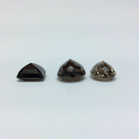 Three (3) Faceted Smoky Quartz Cabochon 170905 Gentle Harmonizer Metaphysical