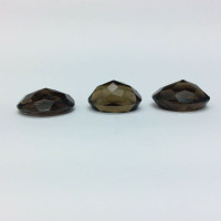 Three (3) Faceted Smoky Quartz Cabochon 170906 Gentle Harmonizer Metaphysical