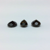 Three (3) Faceted Smoky Quartz Cabochon 170906 Gentle Harmonizer Metaphysical