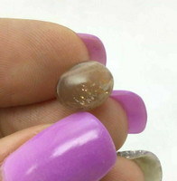 Small Sunstone Cabochon 10mm 180707 Oval Gemstone Jewelry Orange 