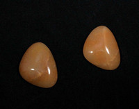 Triangular Polished Agate Cabochon Earring Pair Artist Supply Jewelry
