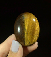 Oval Golden Tiger's Eye Stone Cabochon 170801 Brown Yellow Sheen Jewelry