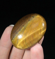 Oval Golden Tiger's Eye Stone Cabochon 170801 Brown Yellow Sheen Jewelry