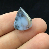 Teardrop Dendritic Opal Cabochon 170803 Stone Black White Specimen Jewelry