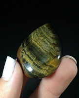 Teardrop Golden Tiger's Eye Stone Cabochon 170804 Brown Yellow Sheen Jewelry