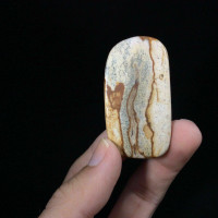 Picture Jasper Cabochon 47mm 170901 Tan Brown Specimen Jewelry