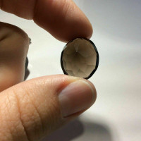 Three (3) Faceted Smoky Quartz Cabochon 170910 Rectangle Oval Gemstone Jewelry