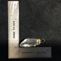 Clear Quartz Crystal Pendant 170804 with Gold Colored Metal Metaphysical