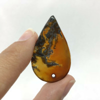 Moss Agate Pendant Stone 181004-40mm Crystal Mineral Specimen Metaphysical