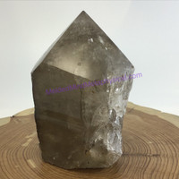 MeldedMind Polished Natural Point Smoky Quartz 3.77in 15oz Crystal Stone Decor