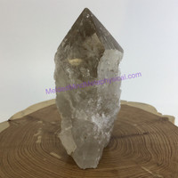 MeldedMind Polished Natural Point 4.29in 109mm Smoky Quartz Crystal Stone Decor