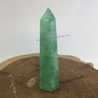 MeldedMind Green Fluorite 96mm 93g Crystal Stone Obelisk Point Wand