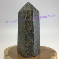 MeldedMind Amphibolite and Garnet Obelisk 7in 4lbs Display Decor Specimen