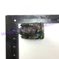 MeldedMind Carved Labradorite Ganesha Ganesh 77mm 7oz Flash Display Decor Meyaph