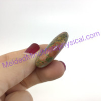 MeldedMind242 Unakite Smooth Worry Palm Stone 36mm Metaphysical Crystal