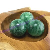 One (1) Green Fluorite Crystal Sphere Stone 70-71mm Metaphysical Display Decor