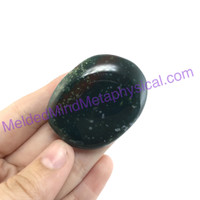 MeldedMind279 Bloodstone Palm Smooth Worry Stone 46mm Metaphysical Energy Crysta