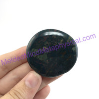 MeldedMind281 Bloodstone Palm Smooth Worry Stone 43mm Metaphysical Energy Crysta