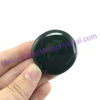 MeldedMind284 Bloodstone Palm Smooth Worry Stone 38mm Metaphysical Energy Crysta