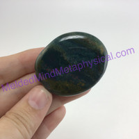 MeldedMind286 Bloodstone Palm Smooth Worry Stone 42mm Metaphysical Energy Crysta