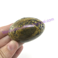 MeldedMind201 Ocean Jasper Palm Worry Smooth Mini Massage Stone 54mm Holistic En