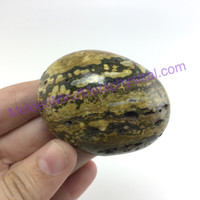 MeldedMind201 Ocean Jasper Palm Worry Smooth Mini Massage Stone 54mm Holistic En